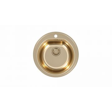 Chiuveta bucatarie inox rotunda culoare bronz, Alveus Monarch Form 30