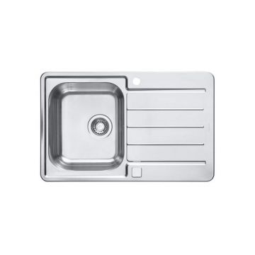 Chiuveta bucatarie inox satin cu picurator, reversibila, Alveus Line Max 80