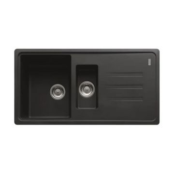 Chiuveta bucatarie compozit Franke Malta 1 cuva 1/2 cu picurator 97x50 cm finisaj negru mat