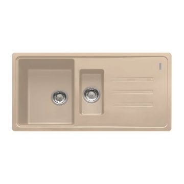 Chiuveta bucatarie compozit Franke Malta Avena 1 cuva 1/2 cu picurator 97x50 cm finisaj bej mat