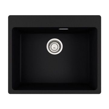 Chiuveta bucatarie compozit Franke Maris 59x50 cm cu 1 cuva finisaj negru mat