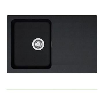Chiuveta bucatarie compozit Franke Orion 1 cuva cu picurator 78x50 cm tectonite finisaj negru mat