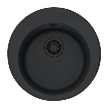 Chiuveta bucatarie compozit Franke Rotondo VN 51 cm finisaj negru mat