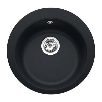 Chiuveta bucatarie compozit Franke Single 1 cuva 50 cm tectonite finisaj negru mat