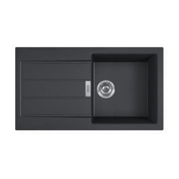 Chiuveta bucatarie compozit Franke Sirius 1 cuva cu picurator 78x50 cm tectonite finisaj negru mat