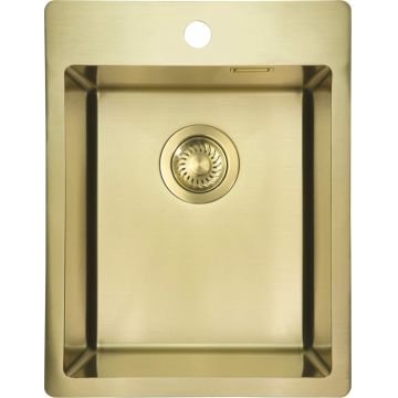 Chiuveta bucatarie din inox, auriu, 50.5x39 cm, Deante Olfato Precious