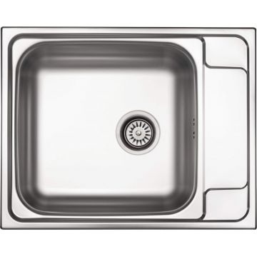 Chiuveta bucatarie din inox, cu picurator, 63x50 cm, otel, Deante Soul