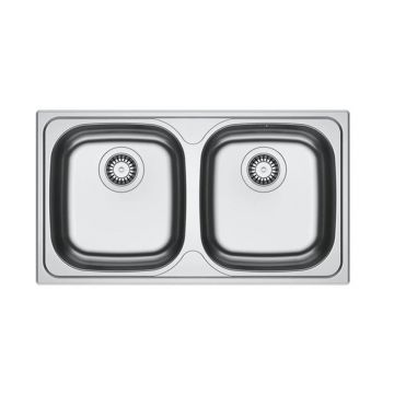 Chiuveta bucatarie inox Franke Spark 78x43.5 cm cu 2 cuve fara picurator finisaj lucios