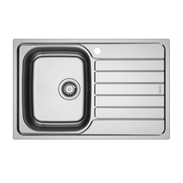 Chiuveta bucatarie inox Franke Spark 78x50 cm cu 1 cuva cu picurator dreapta finisaj texturat