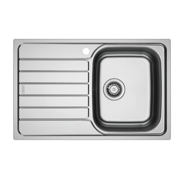 Chiuveta bucatarie inox Franke Spark 78x50 cm cu 1 cuva cu picurator stanga finisaj texturat