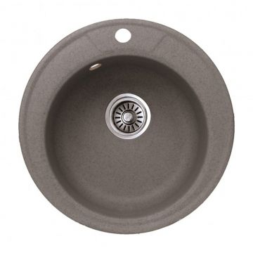 Chiuveta compozit Inter Ceramic finisaj granit gri 49 cm fara picurator