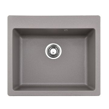 Chiuveta compozit Inter Ceramic finisaj granit gri 57x50 cm