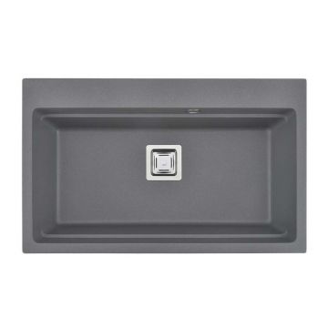 Chiuveta compozit Inter Ceramic finisaj granit gri 78x48 cm