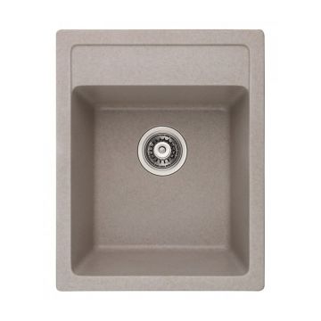 Chiuveta compozit Inter Ceramic finisaj granit gri nisip 40x50 cm