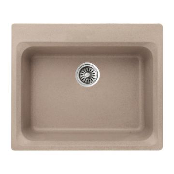 Chiuveta compozit Inter Ceramic finisaj granit nisip 62x52cm fara picurator
