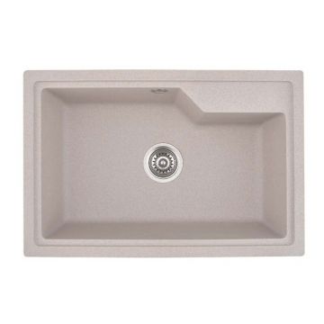 Chiuveta compozit Inter Ceramic finisaj nisip granit 68x45 cm fara picurator