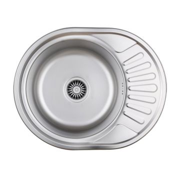 Chiuveta inox incastrata Quadron Pop Jim 216 inox 57x45 cm