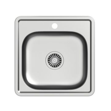 Chiuveta inox incastrata Quadron Pop Joe 110 inox 48x48 cm