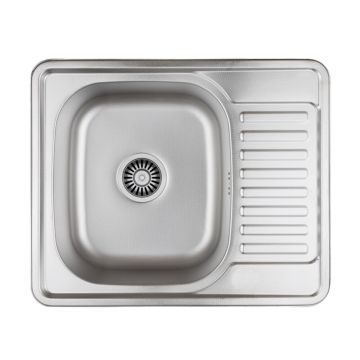 Chiuveta inox incastrata Quadron Pop Kevin 116 inox satinat 58x48 cm