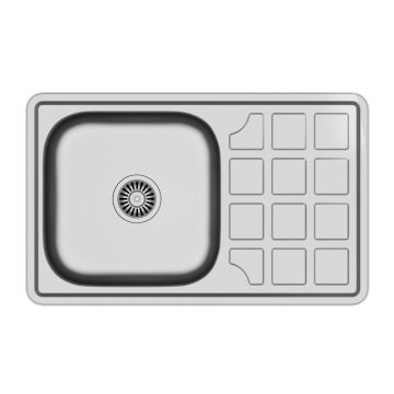 Chiuveta inox incastrata Quadron Pop Louis 111 inox satinat 78x48 cm