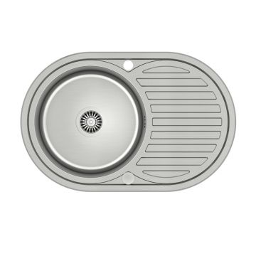 Chiuveta inox incastrata Quadron Pop Tom 211 inox 77x50 cm