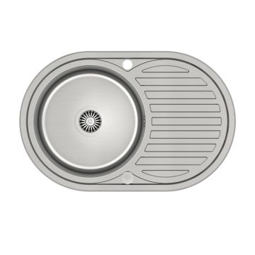 Chiuveta inox incastrata Quadron Pop Tom 211 inox satinat 77x50 cm
