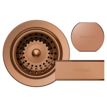 Parti vizibile Schock pt chiuveta cu kit de scurgere automat HONN200 - Culoare Copper Schock