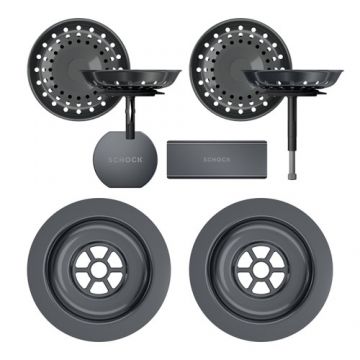 Parti vizibile Schock pt chiuveta cu kit de scurgere automat HONN200 - Culoare gunmetal