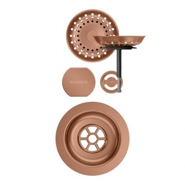 Parti vizibile Schock pt chiuveta cu kit de scurgere automat MONN100S-N100 - Culoare Copper Schock