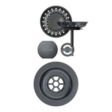 Parti vizibile Schock pt chiuveta cu kit de scurgere automat MONN100S-N100 - Culoare gunmetal