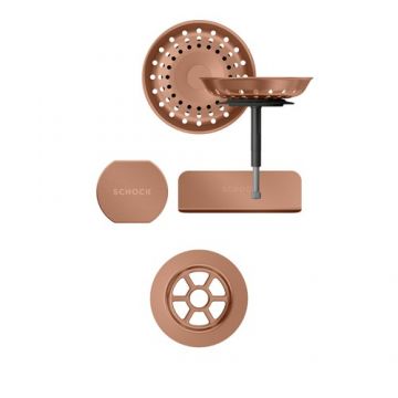 Parti vizibile Schock pt chiuveta cu kit de scurgere automat TIAD100-D100L-D100LS - Culoare Copper Schock
