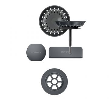 Parti vizibile Schock pt chiuveta cu kit de scurgere automat TIAD100-D100L-D100LS - Culoare gunmetal