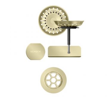 Parti vizibile Schock pt chiuveta cu kit de scurgere automat TIAD100-D100L-D100LS - Culoare White Gold Schock