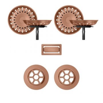 Parti vizibile Schock pt chiuveta cu kit de scurgere manual GREN200 PRED150 - Culoare Copper Schock