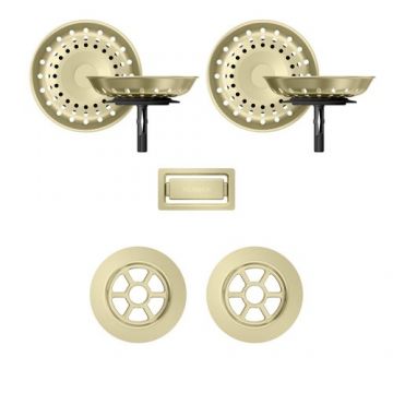 Parti vizibile Schock pt chiuveta cu kit de scurgere manual GREN200 PRED150 - Culoare White Gold Schock