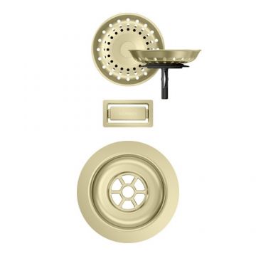 Parti vizibile Schock pt chiuveta cu kit de scurgere manual KAIN100S-N100-N100L-N100XL - Culoare White Gold Schock