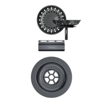 Parti vizibile Schock pt chiuveta cu kit de scurgere manual MOND100X-D100S-D100-D100L - Culoare gunmetal