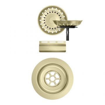 Parti vizibile Schock pt chiuveta cu kit de scurgere manual MOND100X-D100S-D100-D100L - Culoare White Gold Schock