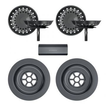 Parti vizibile Schock pt chiuveta cu kit de scurgere manual MOND150 - Culoare gunmetal