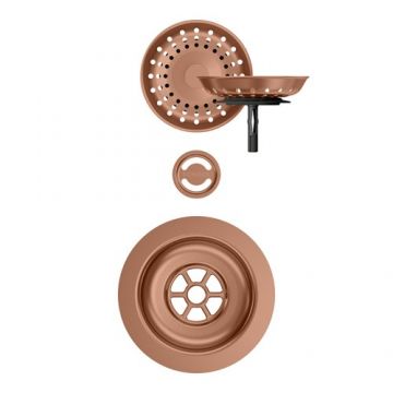 Parti vizibile Schock pt chiuveta cu kit de scurgere manual MONN100S-N100 - Culoare Copper Schock