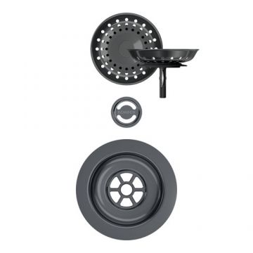 Parti vizibile Schock pt chiuveta cu kit de scurgere manual MONN100S-N100 - Culoare gunmetal
