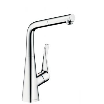 Baterie bucatarie Hansgrohe M7114-H320 ComfortZone 320 dus extractibi crom