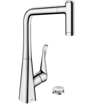 Baterie bucatarie Hansgrohe M7120-H320 din doua elemente ComfortZone 320 dus extractibil cu doua tipuri de jet crom