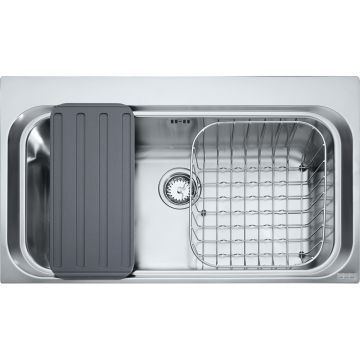 Chiuveta bucatarie Franke Acquario Line AEX 610-A cu 1 cuva cu accesorii 860x510mm inox satinat