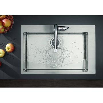 Chiuveta bucatarie Hansgrohe S711-F660 cu 1 cuva 760x500mm inox