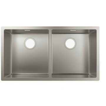 Chiuveta bucatarie Hansgrohe S719-U765 cu 2 cuve 815x450mm montare sub-blat inox