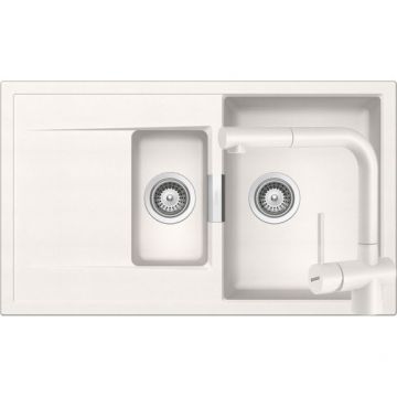 Set chiuveta bucatarie Schock Mono D-150 si baterie bucatarie Schock Laios Cristadur Polaris cu dus extractibil 86 x 51 cm Set chiuveta bucatarie Schock Mono D-150 si baterie bucatarie Schock Laios Cristadur Polaris cu dus extractibil 86 x 51 cm