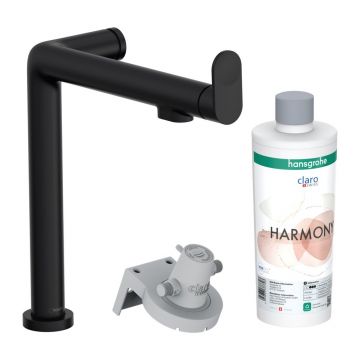 Baterie bucatarie cu filtru de apa Hansgrohe Aqittura M91 FilterSystem 240 negru