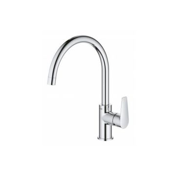 Baterie bucatarie Grohe Startedge, pipa pivotanta, crom, furtune flexibile-30529001