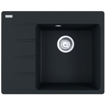 Chiuveta bucatarie fragranite Franke Centro CNG 611/211-62 ST picurator stanga 62x50cm matte black